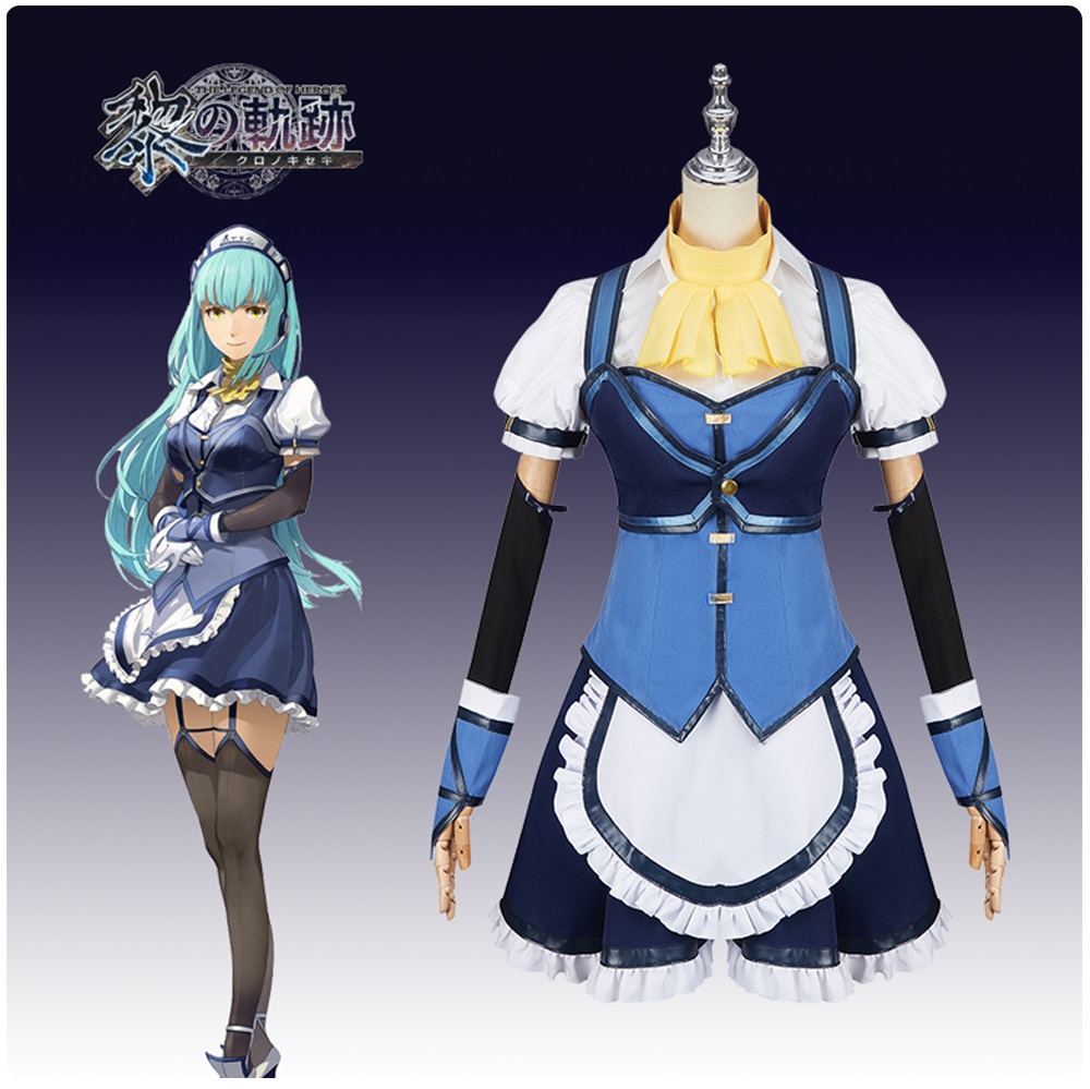 Anime The Legend Of Heroes:Kuro No Kiseki Lysette Twining Cosplay Costume Outfit Halloween Party Clothing Sets Women Dress